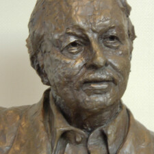 Bronze sculpture of A. STROOBANTS at Centra Health in Lynchburg, VA.