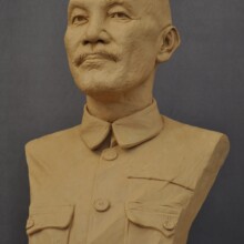 Sculpture of CHIANG KAI-SHEK in its clay state at the Artist’s Studio.