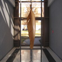 COMPROMISED II, detail; Wood, steel, cable, hardware