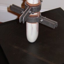 COMPROMISED XIII, detail; Wood, hardware, leather; paint