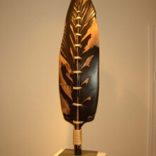 COMPROMISED XII; Wood, paint, rope