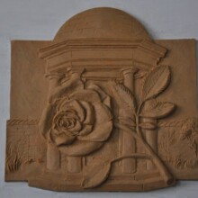 Memorial Plaque for JANE BARBER WHITE at Old City Cemetery in Lynchburg, VA. This photo depicts the memorial in-progress and in its clay state.