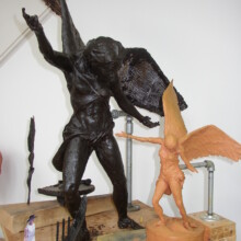 Maquettes in Wax & Plastaline for COMPASSIONATE VICTORY. This piece is of a beautiful angel.