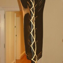 COMPROMISED XII; Wood, paint, rope