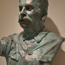 This is another angle of the JOSEF STALIN sculpture in bronze made for The NATIONAL D-DAY MEMORIAL in Bedford, VA.