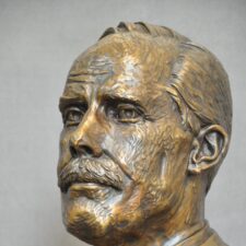 Bronze portrait sculpture of GEORGE CARTER of East Tennessee State University in Johnson City, TN.