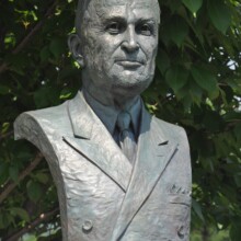 Bronze sculpture of HARRY S. TRUMAN at The NATIONAL D-DAY MEMORIAL in Bedford, VA.