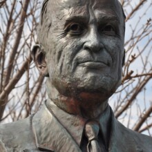 Bronze sculpture of HARRY S. TRUMAN at The NATIONAL D-DAY MEMORIAL in Bedford, VA.
