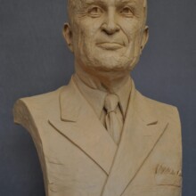 Clay state portrait sculpture of HARRY S. TRUMAN at the Artist’s Studio.