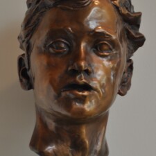 Commissioned portrait sculpture in bronze of child named MEREDITH. Sculpture made for private collection.