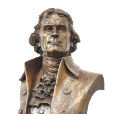 Bronze sculpture of THOMAS JEFFERSON at Poplar Forest in Forest, VA.