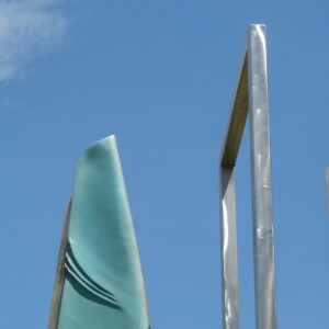 COMPROMISED: RESTORATION GATE II @ Pearson Cancer Center “Healing Garden”, Centra Health, Lynchburg, VA – Detail; Bronze, stainless steel