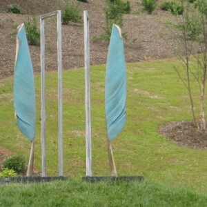 COMPROMISED: RESTORATION GATE II @ Pearson Cancer Center “Healing Garden”, Centra Health, Lynchburg, VA – Detail; Bronze, stainless steel